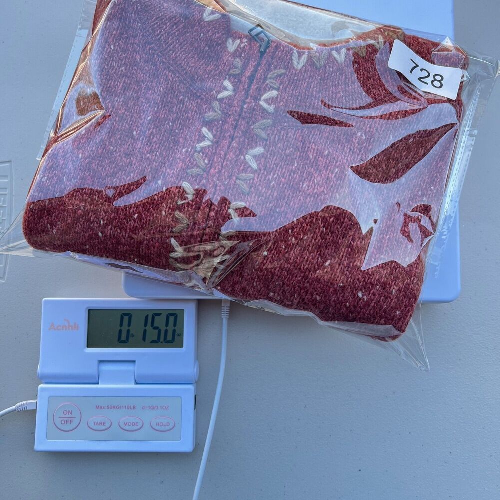 Woolrich Sweater Womens L Wool Mock Neck Hippie Granola Heritage Outdoor Folk - Picture 11 of 11